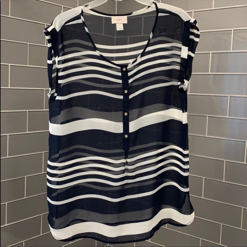 White and Navy Tank